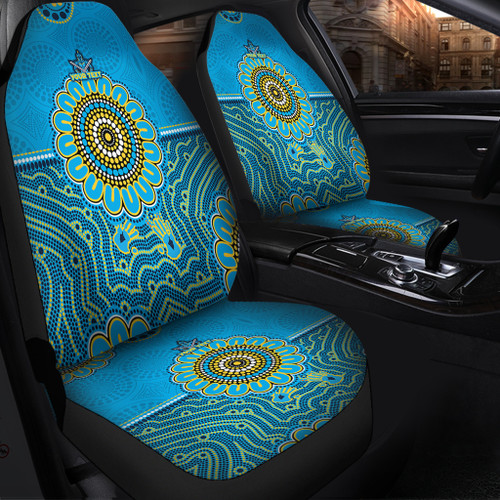 Gold Coast Sport Custom Car Seat Covers - Australia Supporters With Aboriginal Inspired Style Car Seat Covers