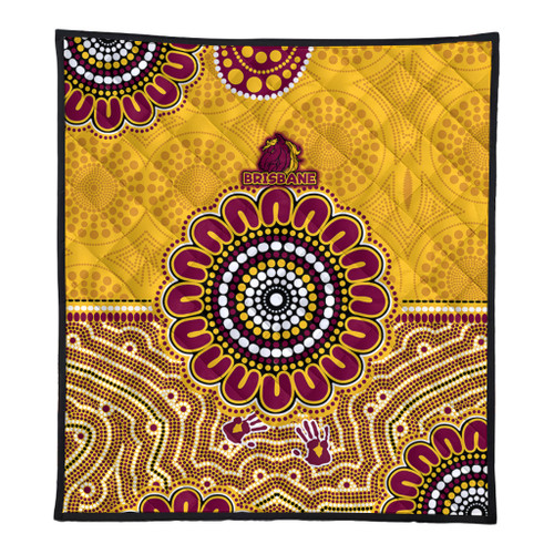 Brisbane City Sport Custom Quilt - Australia Supporters With Aboriginal Inspired Style Quilt