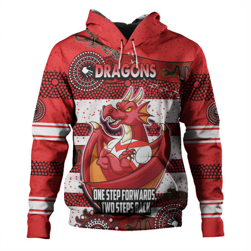 Illawarra and St George Hoodie - One Step Forwards Two Steps Back With Aboriginal Style