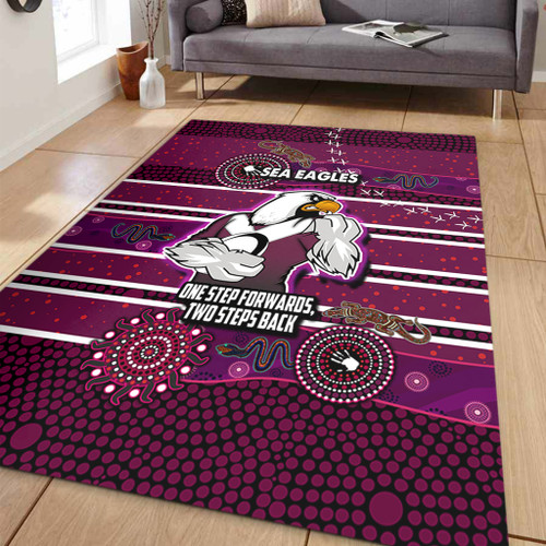 Sydney's Northern Beaches Sport Custom Area Rug - One Step Forwards Two Steps Back With Aboriginal Style Area Rug
