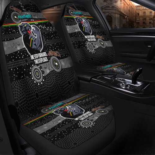 Penrith City Sport Custom Car Seat Covers - One Step Forwards Two Steps Back With Aboriginal Style Car Seat Covers