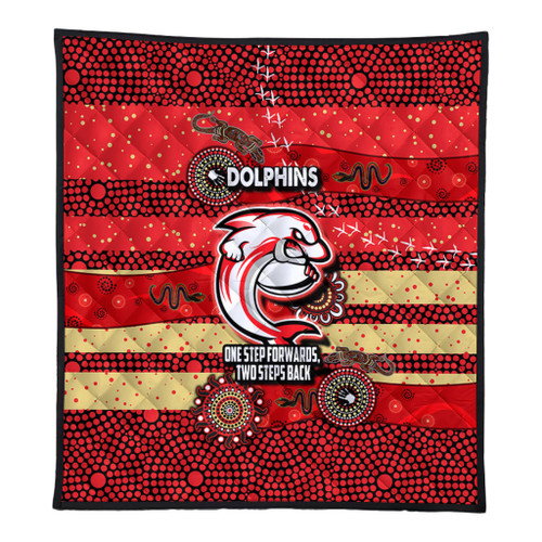 Redcliffe Sport Custom Quilt - One Step Forwards Two Steps Back With Aboriginal Style Quilt