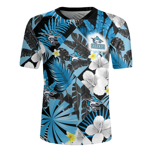Sutherland and Cronulla Rugby Jersey -  Custom Big Fan Argyle Tropical Patterns Style