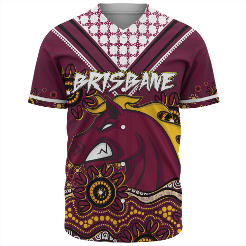 Brisbane City Sport Baseball Shirt - Custom Maroon Bronxnation Blooded Aboriginal Inspired