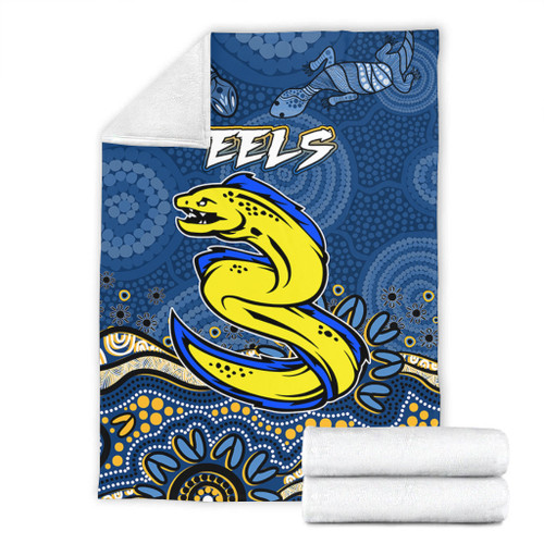Parramatta Sport Custom Hooded Blanket - Custom Blue Eels Blooded Aboriginal Inspired Hooded Blanket