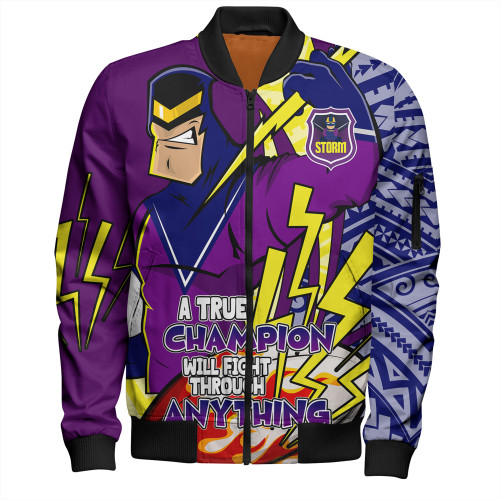 Melbourne Bomber Jacket - A True Champion Will Fight Through Anything With Polynesian Patterns
