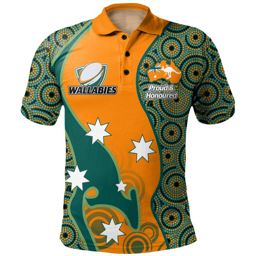 Australia Sport Polo Shirt - Custom Proud And Honoured Indigenous Aboriginal Inspired Gold Jersey