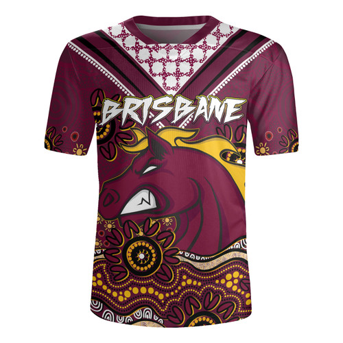 Brisbane City Rugby Jersey - Custom Maroon Bronxnation Blooded Aboriginal Inspired