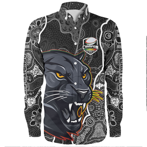 Penrith City Long Sleeve Shirt - Custom With Contemporary Style Of Aboriginal Painting