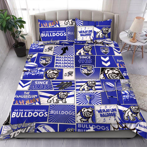 City of Canterbury Bankstown Bedding Set - Team Of Us Die Hard Fan Supporters Comic Style