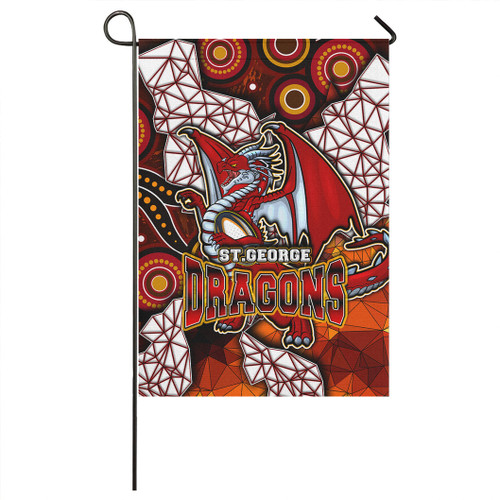 Australia Illawarra and St George Flag - Dragon Fire With Aboriginal Inspired Art Flag