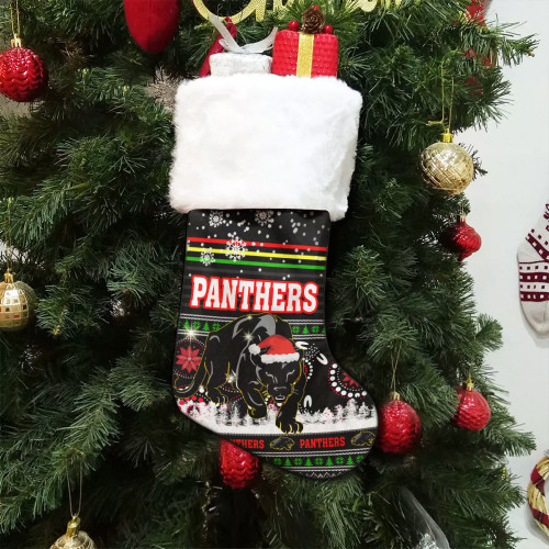 Panthers Christmas Stocking - Custom Panthers Christmas Aboriginal And Ugly Style Christmas Stocking