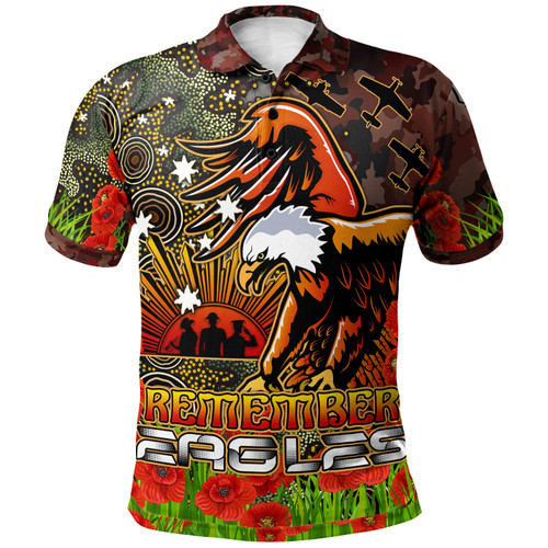 Australia Sydney's Northern Beaches Custom Polo Shirt - Anzac Australia Sydney's Northern Beaches with Remembrance Poppy and Indigenous Patterns Polo Shirt
