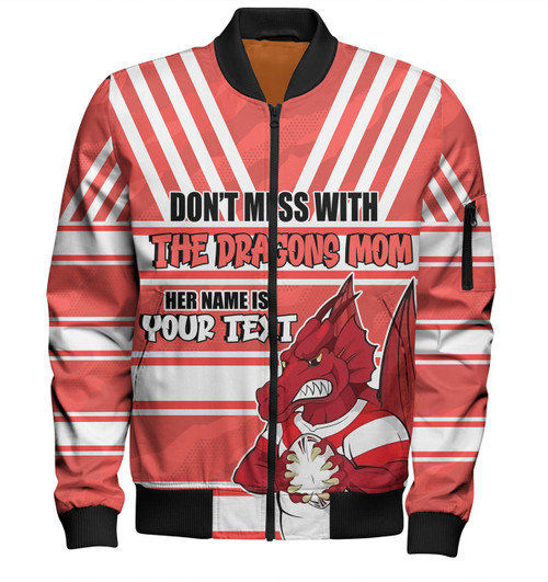 Illawarra and St George Mother's Day Bomber Jacket - Screaming Mom and Crazy Fan