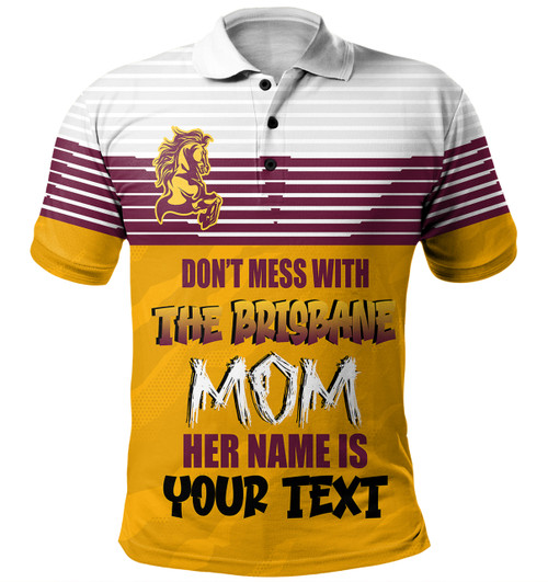 Brisbane City Mother's Day Polo Shirt - Screaming Mom and Crazy Fan
