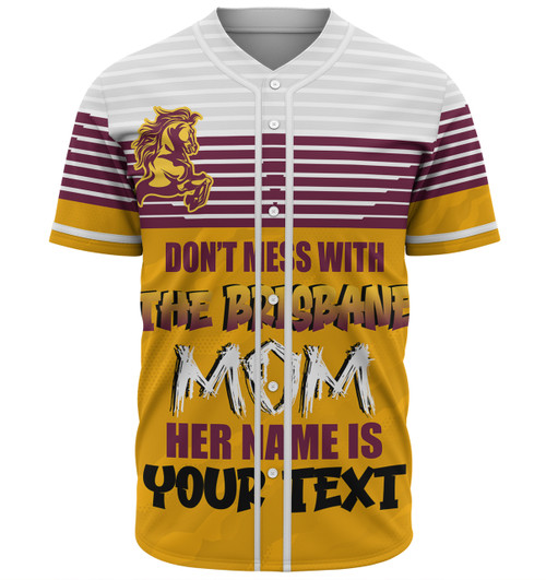 Brisbane City Mother's Day Baseball Shirt - Screaming Mom and Crazy Fan