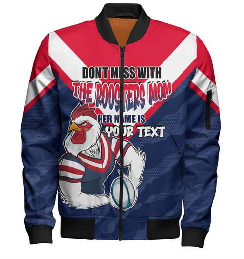 East of Sydney Mother's Day Bomber Jacket - Screaming Mom and Crazy Fan