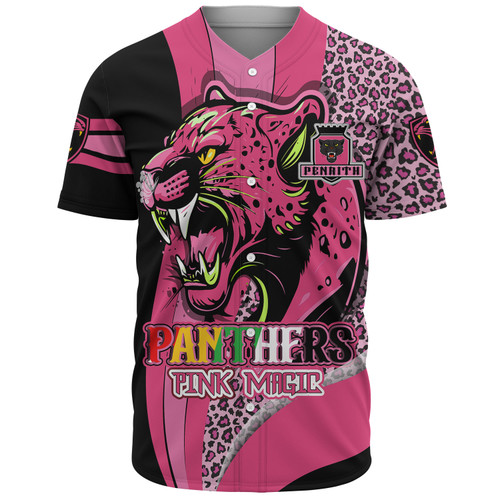 Penrith City Baseball Shirt - Custom Mighty Penrith Pink Magic Away Jersey