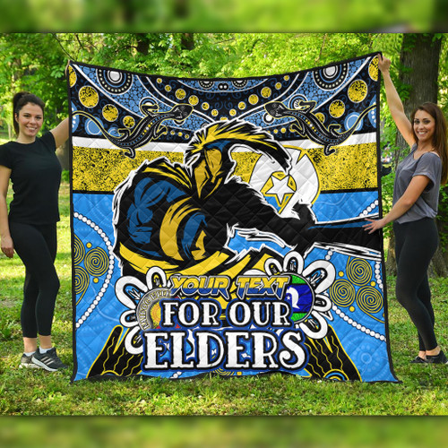 Gold Coast Naidoc Week Custom Quilt - Titans  For Our Elders  Quilt