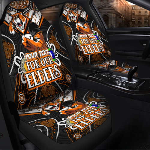 South Western of Sydney Naidoc Week Custom Car Seat Covers - Tigers For Our Elders Car Seat Covers