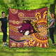 Brisbane City Aboriginal Custom Quilt - Aboriginal Indigenous Inspired Real Fan Quilt