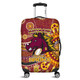 Brisbane City Aboriginal Custom Luggage Cover - Aboriginal Indigenous Inspired Real Fan Luggage Cover