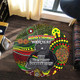 Penrith City Aboriginal Custom Round Rug - Aboriginal Indigenous Inspired Real Fan Round Rug