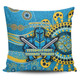 Gold Coast Aboriginal Custom Pillow Covers - Aboriginal Indigenous Inspired Real Fan Pillow Covers