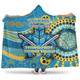 Gold Coast Aboriginal Custom Hooded Blanket - Aboriginal Indigenous Inspired Real Fan Hooded Blanket