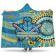 Gold Coast Aboriginal Custom Hooded Blanket - Aboriginal Indigenous Inspired Real Fan Hooded Blanket