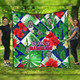 New Zealand Sport Custom Quilt - Custom Big Fan Argyle Tropical Patterns Style  Quilt