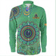 Canberra City Long Sleeve Shirt - Custom Australia Supporters With Aboriginal Inspired Style