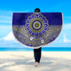 North Queensland Sport Custom Beach Blanket - Australia Supporters With Aboriginal Inspired Style Beach Blanket