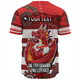 Illawarra and St George Baseball Shirt - One Step Forwards Two Steps Back With Aboriginal Style