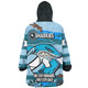 Sutherland and Cronulla Snug Hoodie - One Step Forwards Two Steps Back With Aboriginal Style