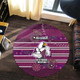 Sydney's Northern Beaches Sport Custom Round Rug - One Step Forwards Two Steps Back With Aboriginal Style Round Rug