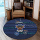 North Queensland Sport Custom Round Rug - One Step Forwards Two Steps Back With Aboriginal Style Round Rug