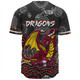 Illawarra and St George Sport Baseball Shirt - Custom Black Dragons Blooded Aboriginal Inspired