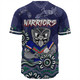 New Zealand Sport Baseball Shirt - Custom Blue Warriors Blooded Aboriginal Inspired