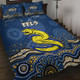 Parramatta Sport Custom Quilt Bed Set - Custom Blue Eels Blooded Aboriginal Inspired Quilt Bed Set