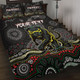 Penrith City Sport Custom Quilt Bed Set - Custom Black Panthers Blooded Aboriginal Inspired Quilt Bed Set