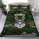 South of Sydney Sport Custom Bedding Set - Custom Green Rabbits Blooded Aboriginal Inspired Bedding Set