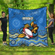 Gold Coast Sport Custom Quilt - Custom Blue Titans Blooded Aboriginal Inspired Quilt