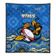 Gold Coast Sport Custom Quilt - Custom Blue Titans Blooded Aboriginal Inspired Quilt