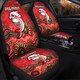 Redcliffe Sport Custom Car Seat Covers - Custom Red Dolphins Blooded Aboriginal Inspired Car Seat Covers