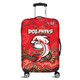 Redcliffe Sport Custom Luggage Cover - Custom Red Dolphins Blooded Aboriginal Inspired Luggage Cover