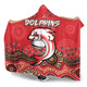 Redcliffe Sport Custom Hooded Blanket - Custom Red Dolphins Blooded Aboriginal Inspired Hooded Blanket