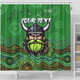 Canberra City Sport Custom Shower Curtain - Custom Green Raiders Blooded Aboriginal Inspired Shower Curtain