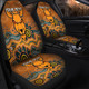 Australia Sport Custom Car Seat Covers - Custom Yellow Wally Blooded Aboriginal Inspired Car Seat Covers