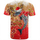 Australia Redcliffe Christmas T-Shirt - Australia Redcliffe Christmas Hat Pattern Snown Style T-Shirt
